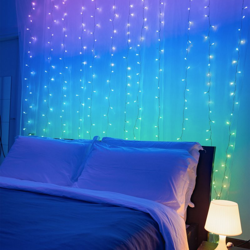 Twinkly Curtain Noir Wi-Fi/Bluetooth