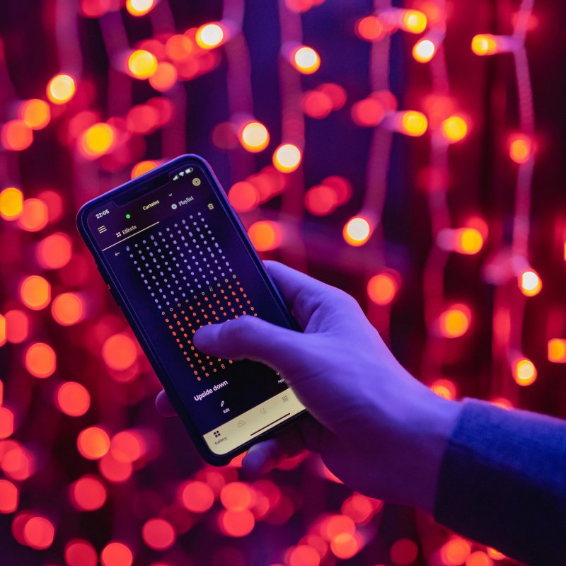 Twinkly Curtain Black Wi-Fi/Bluetooth