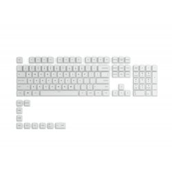 Glorious PC Gaming Race compatible GPBT Keycaps - 115 PBT Tastenkappen, ISO, DE-Layout, Arctic White