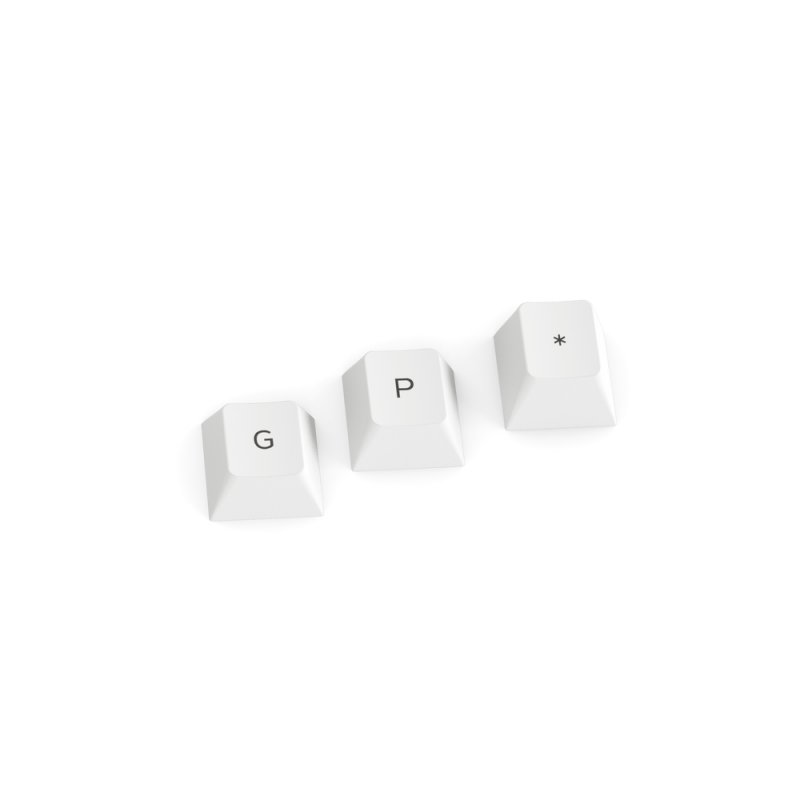Glorious PC Gaming Race compatible GPBT Keycaps - 115 PBT Tastenkappen, ISO, DE-Layout, Arctic White