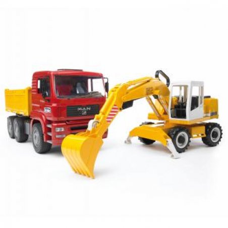 Bruder - MAN TGA construction truck and Liebherr Excavator (BR2751)