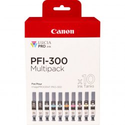 Canon PFI-300 ink cartridge 10 pc(s) Original Black, Blue, Cyan, Grey, Magenta, Photo black, Photo magenta, Red, Yellow