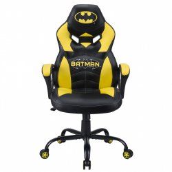 Subsonic Batman Junior Siège de jeu sur PC Siège capitonné Noir, Jaune