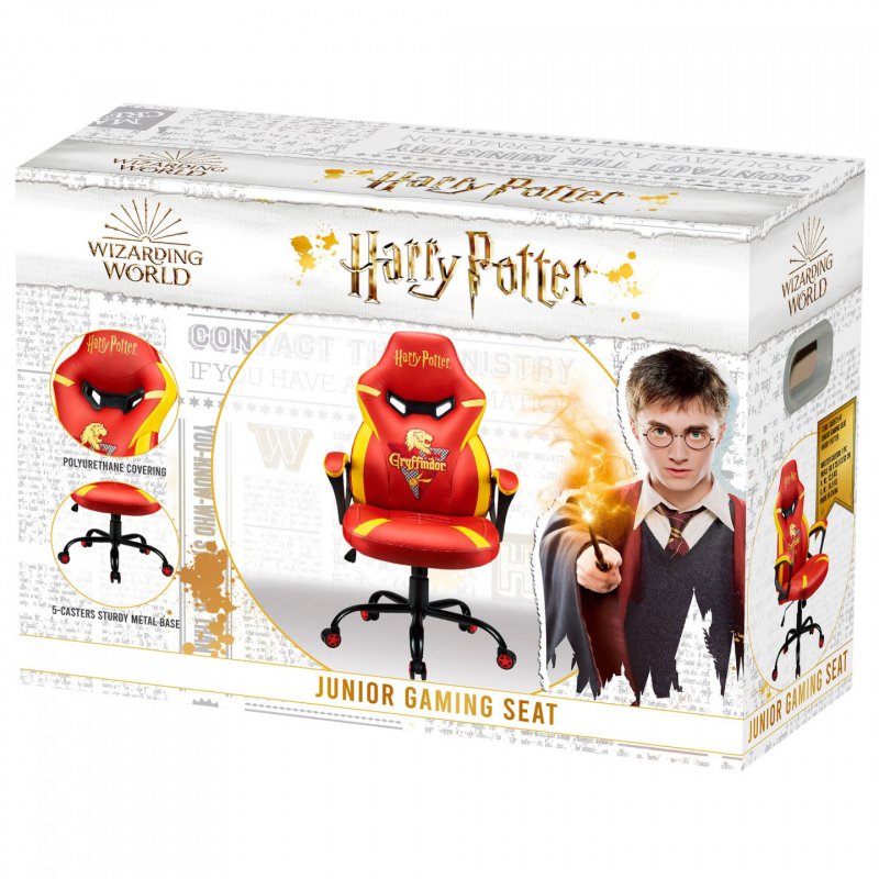 Fauteuil Gamer Subsonic compatible Harry Potter Junior (Rouge/Or)