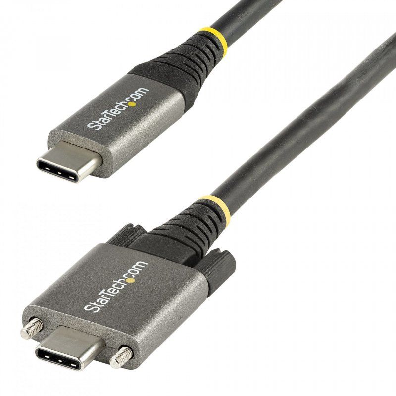 StarTech.com 3ft (1m) Side Screw Locking USB C Cable 10Gbps - USB-IF Certified USB-C Cable - USB 3.1/3.2 Gen 2 Type-C Ca