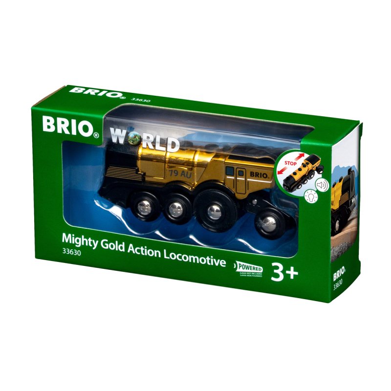 BRIO compatible - Gold action locomotive (33630)