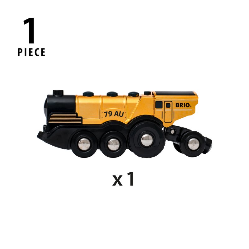 BRIO compatible - Gold action locomotive (33630)