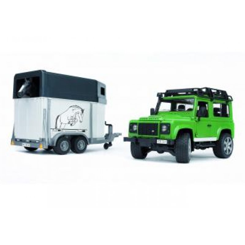 Bruder - LandRover Defender w. Horsetrailer (2592)