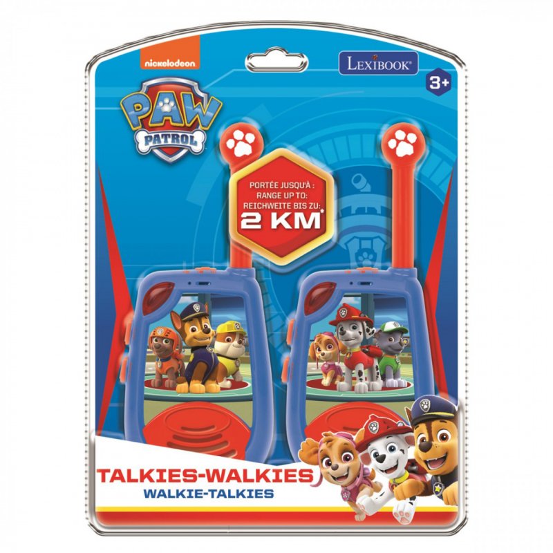 Lexibook - Paw Patrol Digital Walkie-talkies up to 2km/1,3 miles with Morse Lights function (TW25PA)