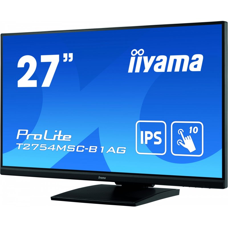 iiyama ProLite T2754MSC-B1AG computer monitor 68.6 cm (27") 1920 x 1080 pixels Full HD LED Touchscreen Multi-user Black