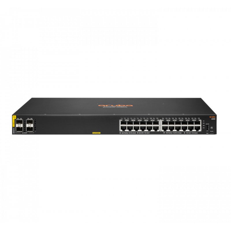 Aruba 6000 24G Class4 PoE 4SFP 370W Géré L3 Gigabit Ethernet (10/100/1000) Connexion Ethernet, supportant l'alimentati