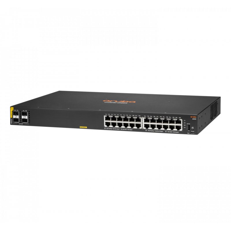 Aruba 6000 24G Class4 PoE 4SFP 370W Géré L3 Gigabit Ethernet (10/100/1000) Connexion Ethernet, supportant l'alimentati