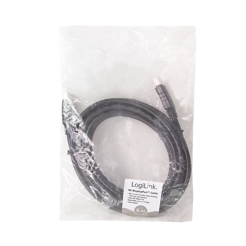 Cable Logilink DP 5m black
