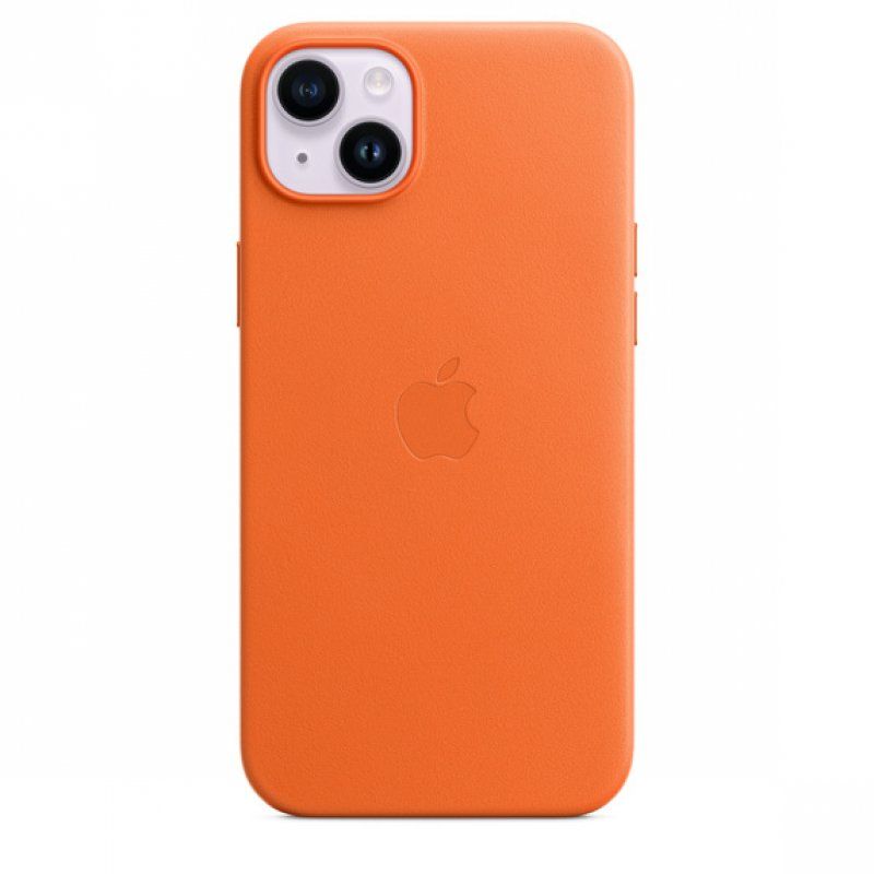 Apple iPhone 14 Plus Leather Case with MagSafe - Orange