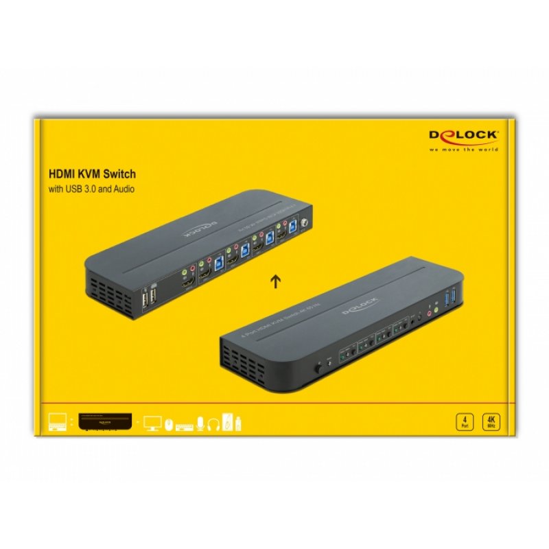 Switch Delock compatible HDMI KVM 4K 60 Hz