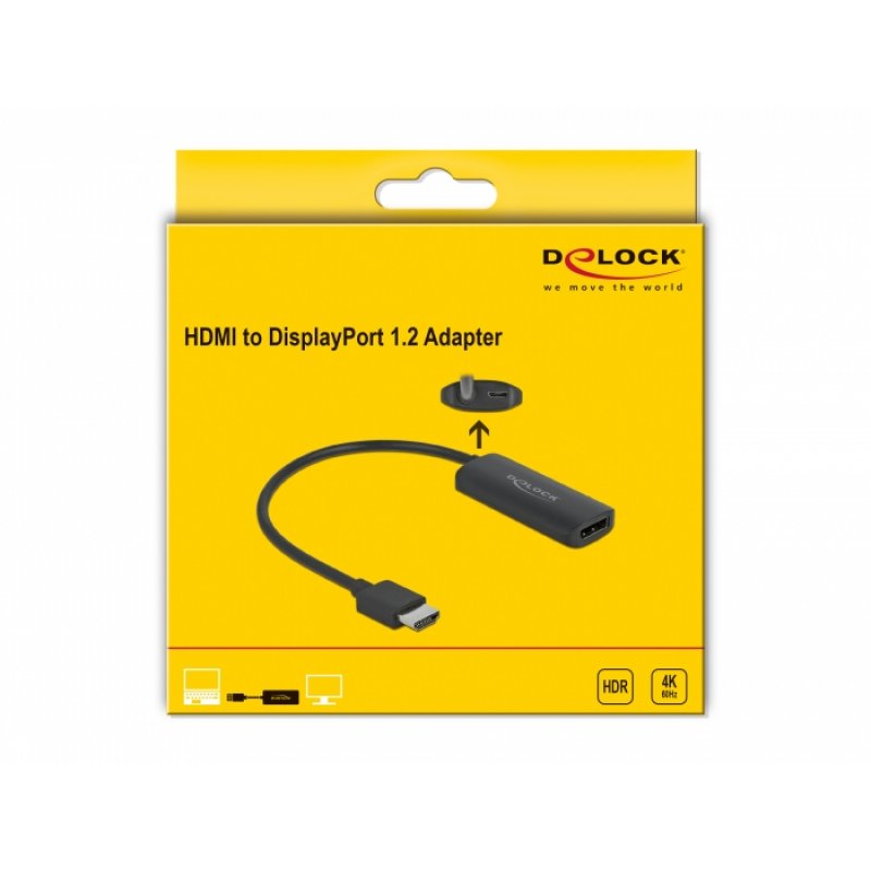 Adap Delock compatible HDMI to DP 4K 60 Hz