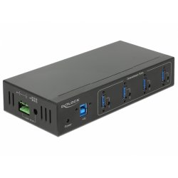 DeLOCK 63309 interface hub USB 3.2 Gen 1 (3.1 Gen 1) Type-B 5000 Mbit/s Black