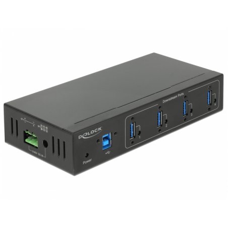 DeLOCK 63309 interface hub USB 3.2 Gen 1 (3.1 Gen 1) Type-B 5000 Mbit/s Black