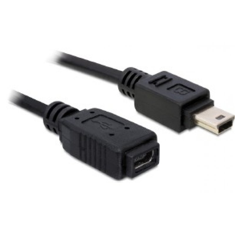 Cable Delock compatible USB2.0 mini-B St/Bu 1m
