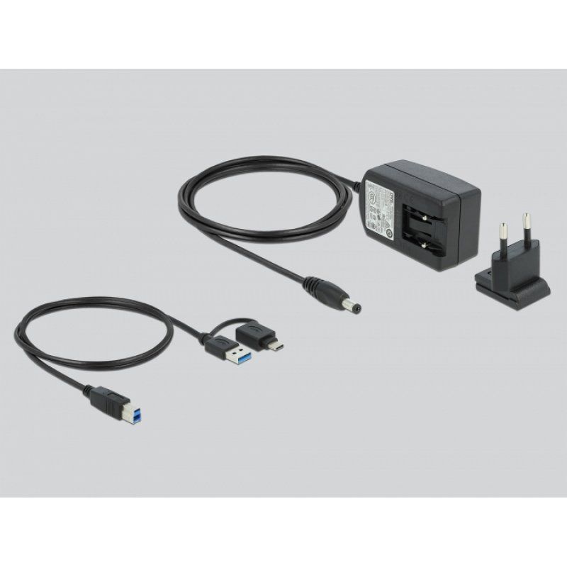 DeLOCK 87771 notebook dock/port replicator Wired Black, White