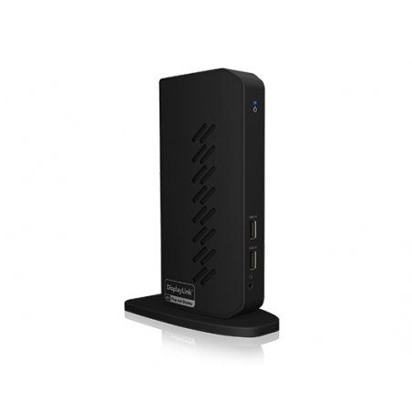ICY BOX IB-DK2252AC Avec fil USB 3.2 Gen 1 (3.1 Gen 1) Type-C Noir
