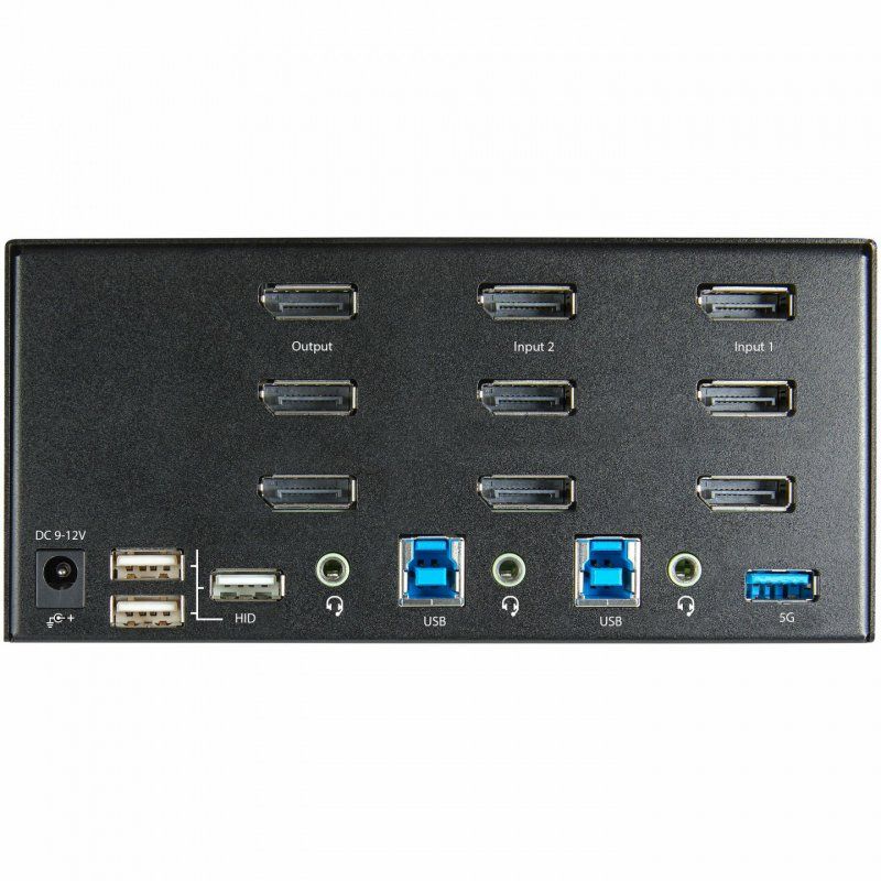 StarTech.com Commutateur KVM DisplayPort 2 Ports pour 3 Moniteurs - 4K 60Hz UHD HDR - KVM de Bureau DP 1.2 avec Hub USB 
