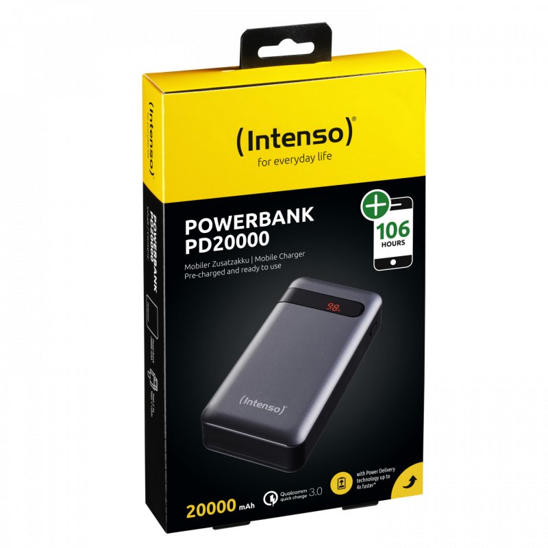 Intenso PD20000 Power Delivery Lithium Polymère (LiPo) 20000 mAh Anthracite