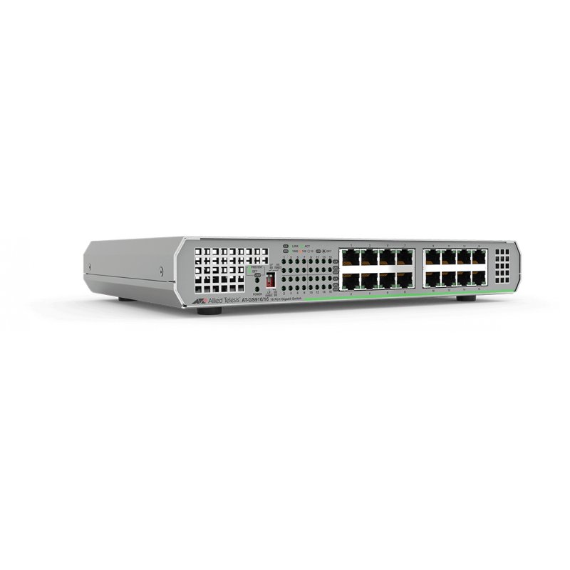 Allied Telesis GS910/16 Unmanaged Gigabit Ethernet (10/100/1000) Grey