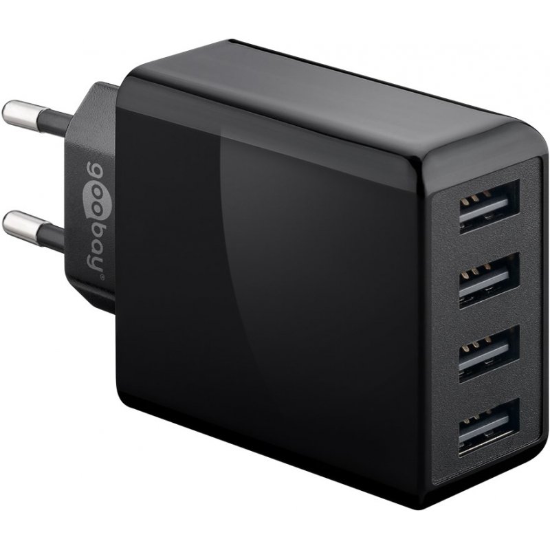 Ladegerät goobay 30W 4xUSB Black