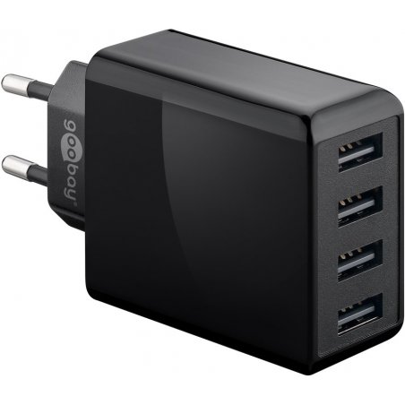 Ladegerät goobay 30W 4xUSB Black