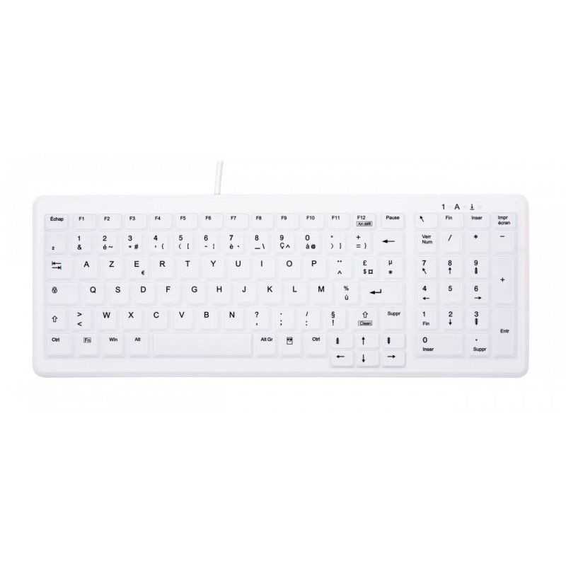 CHERRY AK-C7000 clavier USB AZERTY Français Blanc