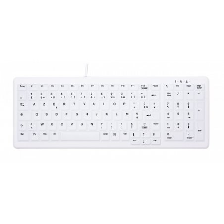 CHERRY AK-C7000 clavier USB AZERTY Français Blanc