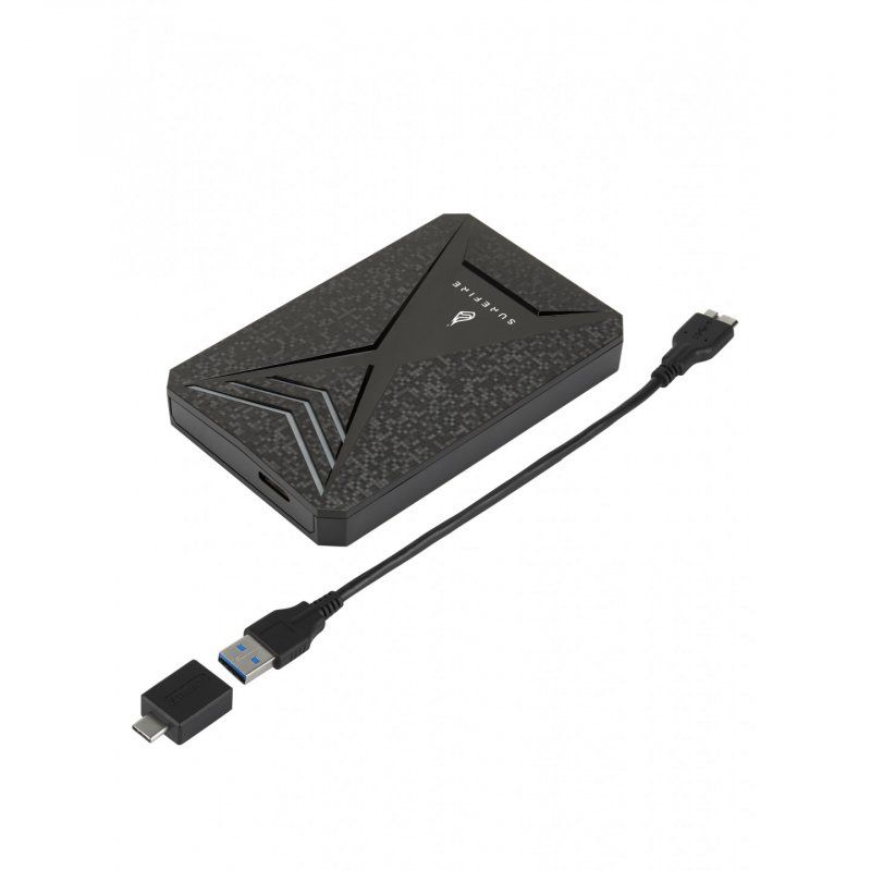 SureFire Gaming disque dur externe 2 To Noir, Gris