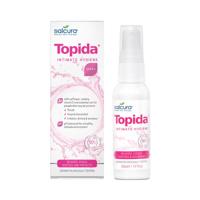 Salcura Skincare Topida Intimate Hygiene Spray Vaporisateur intime Femelle 50 ml