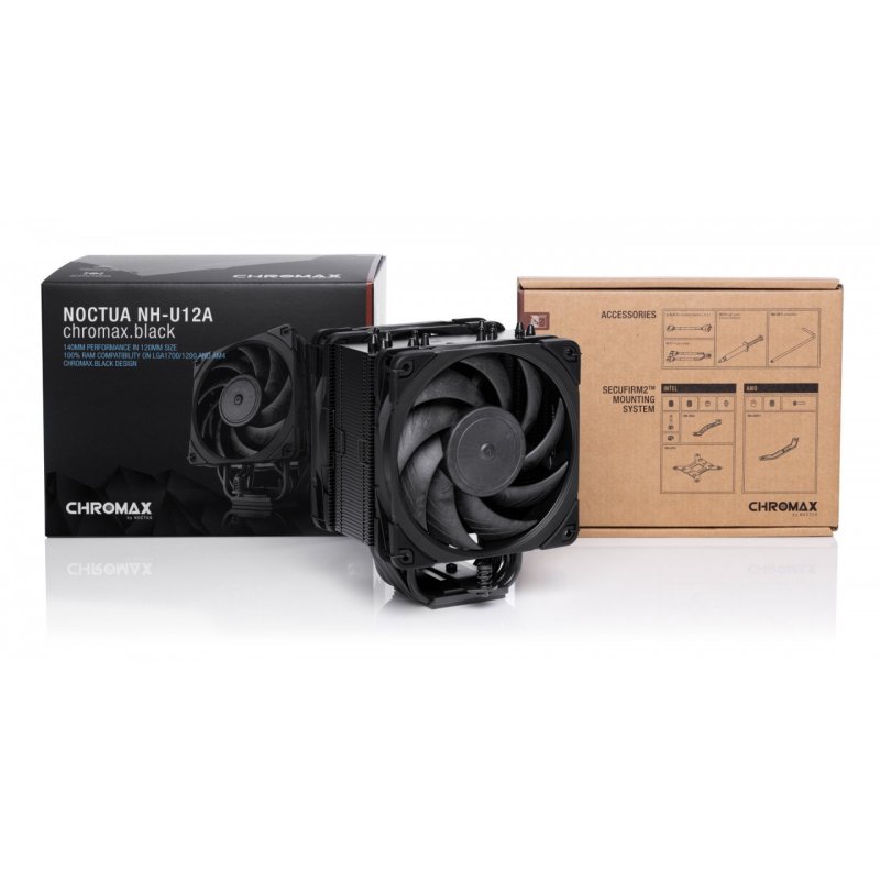 Noctua compatible U12A chromax.black CPU-Kühler - 120mm