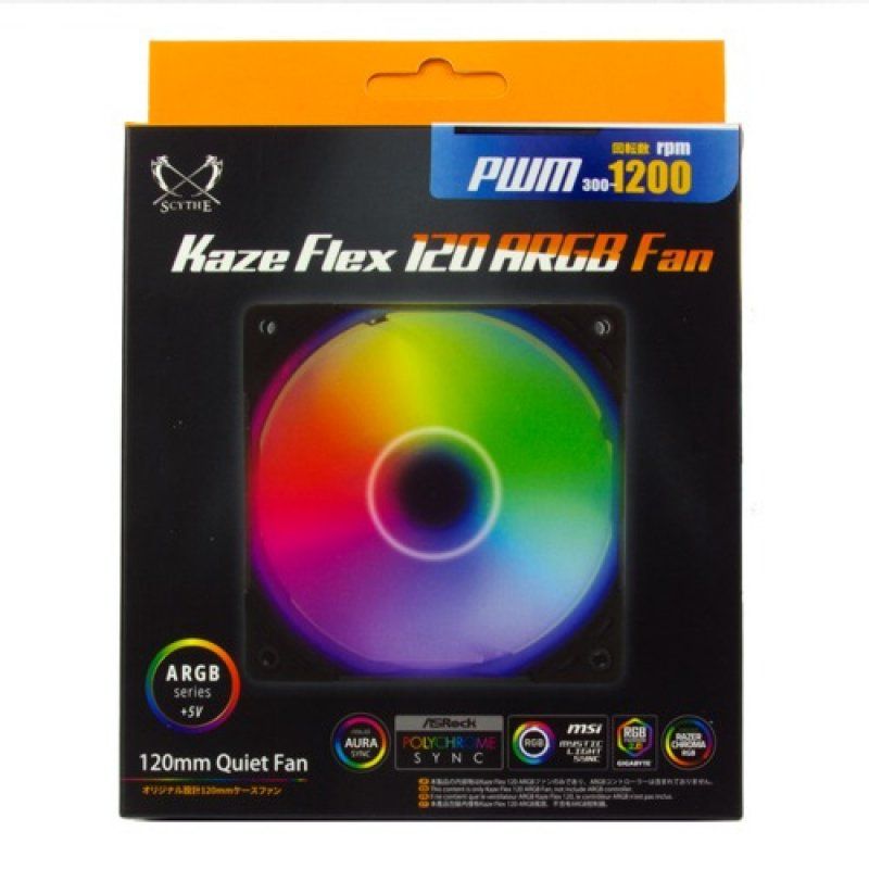 Scythe Kaze Flex Boitier PC Ventilateur 12 cm Noir 1 pièce(s)