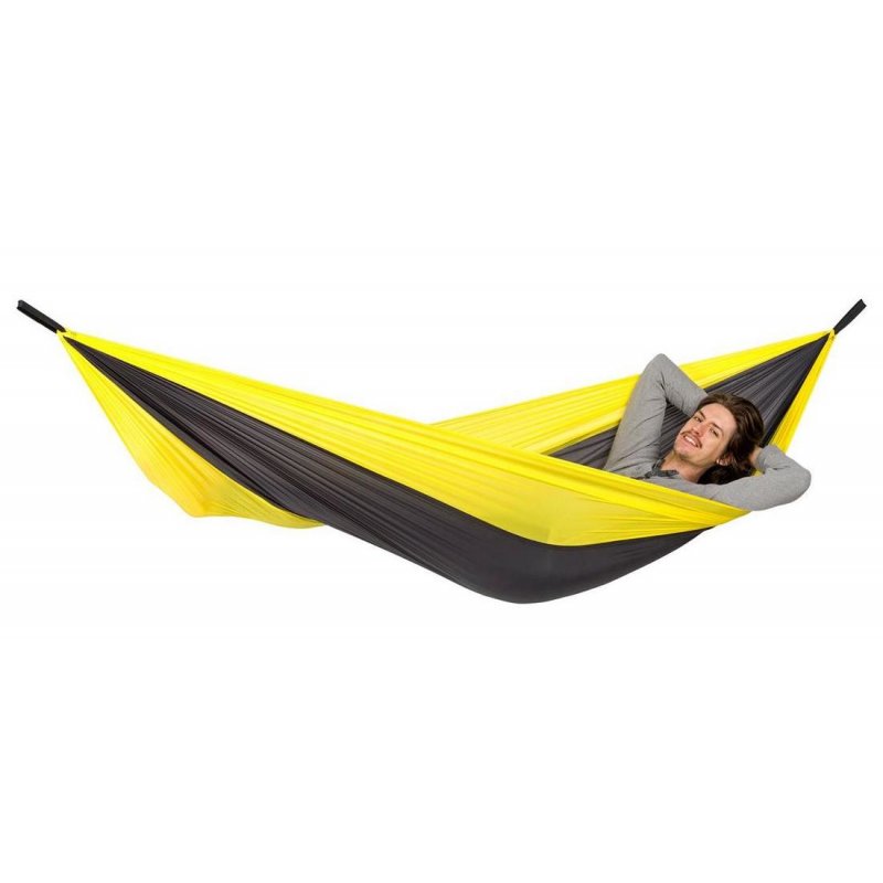 AMAZONAS Adventure Hammock Hamac suspendu 1 personne(s) Nylon, Antidéchirure Noir, Jaune