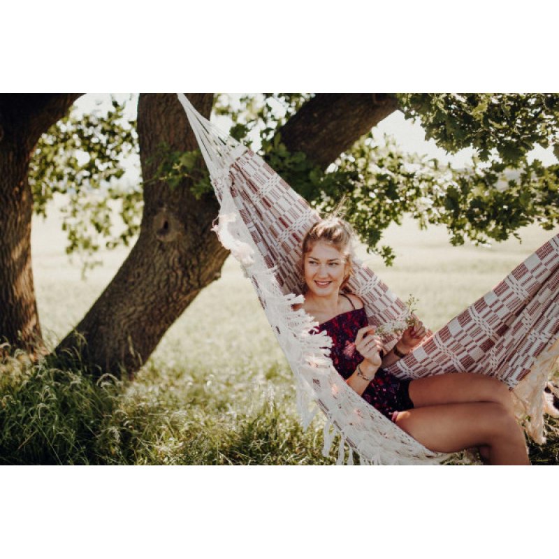 AMAZONAS AZ-1019110 hammock Hanging hammock 3 person(s) Cotton, Polyester Bordeaux