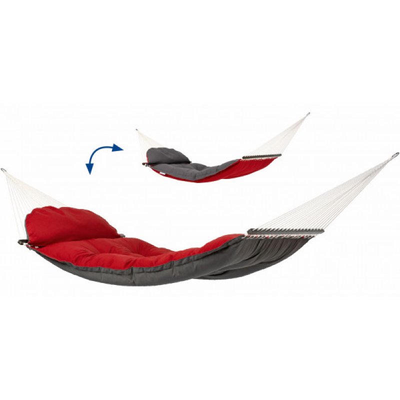 AMAZONAS AZ-1960015 hamac Hamac suspendu 2 personne(s) Polyester, Polypropylène (PP) Gris, Rouge