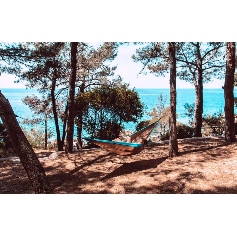 AMAZONAS AZ-1030186 hammock Hanging hammock 1 person(s) Nylon Brown, Turquoise