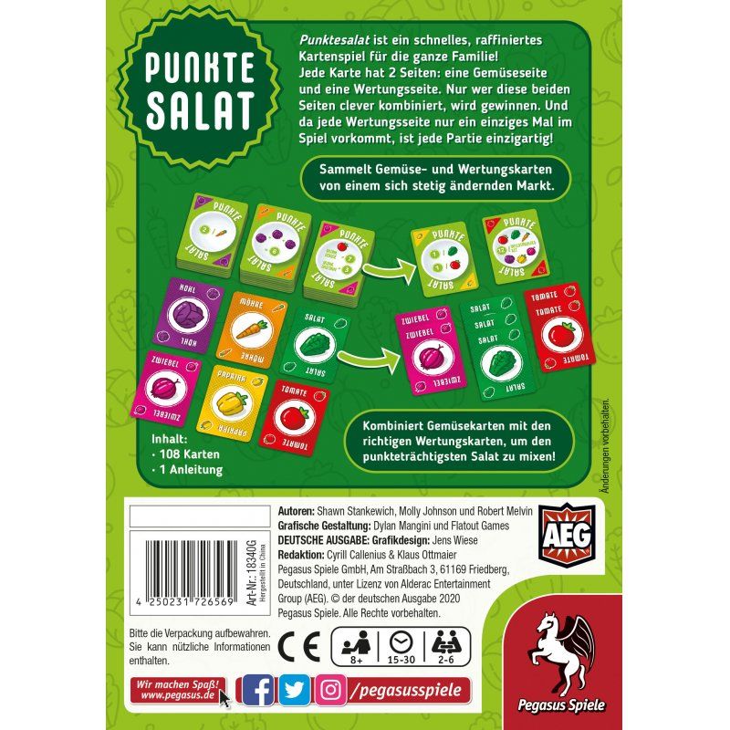Pegasus Spiele Punktesalat Board game Educational