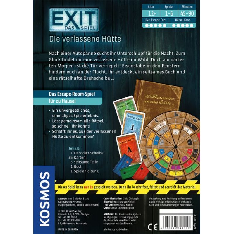 Kosmos 692681 board/card game Board game Deduction