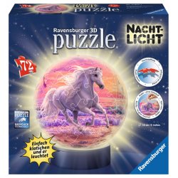 RAV 3D Puzzle Nachtlicht Pferde a Strand | 118434