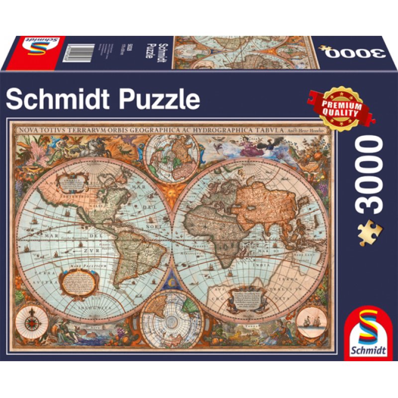 Schmidt Spiele Ancient World Map Contour pour puzzle 3000 pièce(s) Cartes