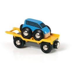 BRIO Wagon transport de voiture avec rampe