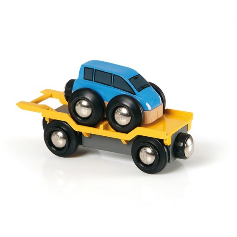 BRIO Wagon transport de voiture avec rampe