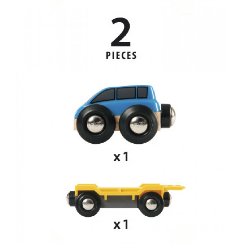 BRIO Wagon transport de voiture avec rampe