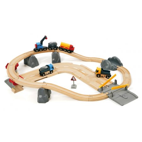 BRIO compatible Straßen & Schienen Steinverlade Set | 33210