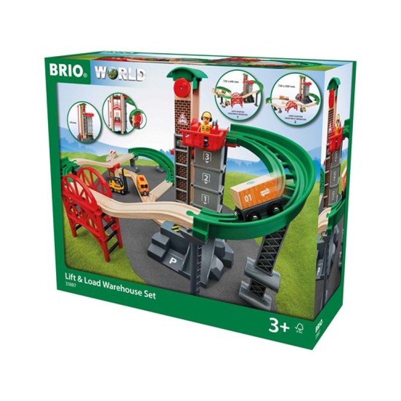 BRIO compatible Großes Lagerhaus-Set mit Aufzug | 33887