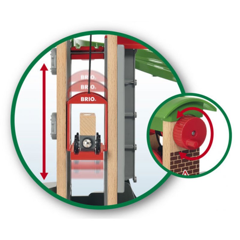 BRIO compatible Großes Lagerhaus-Set mit Aufzug | 33887